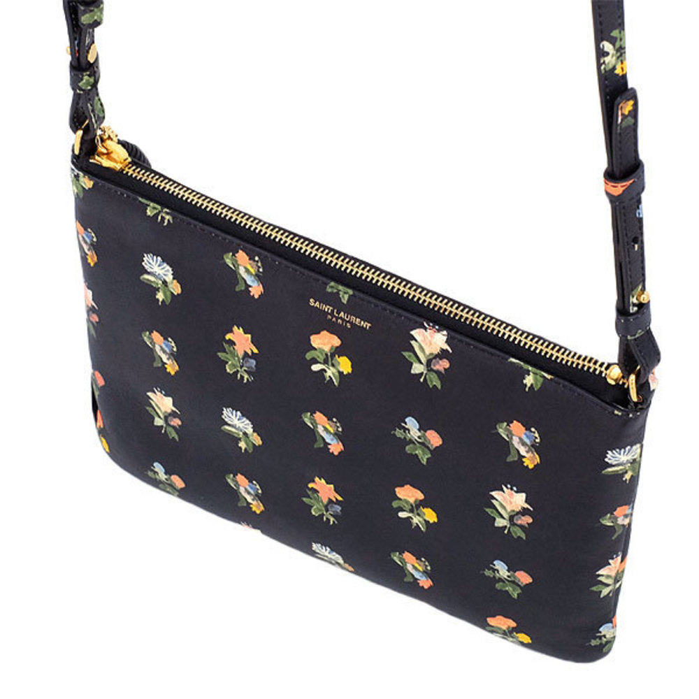 Saint Laurent Shoulder Prairie Flower Crossbody Black View 4